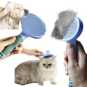Furfox Cat/ Dog Blue Brush for Shedding, Grooming, Massage, Bathing, Brush NIP